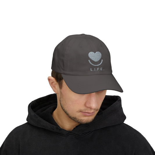 L.I.F.E. "Love is for Everyone" Tonal Cotton Twill Dad Hat (Dark Grey)