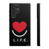 L.I.F.E.® "Love is for Everyone" Heart Phone Case (Black)
