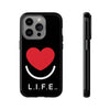 L.I.F.E.® "Love is for Everyone" Heart Phone Case (Black)