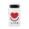 L.I.F.E.® "Love is for Everyone" Heart Phone Case (White)