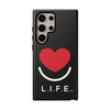 L.I.F.E.® "Love is for Everyone" Heart Phone Case (Black)
