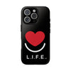 L.I.F.E.® "Love is for Everyone" Heart Phone Case (Black)