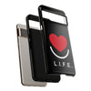 L.I.F.E.® "Love is for Everyone" Heart Phone Case (Black)