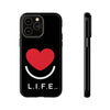 L.I.F.E.® "Love is for Everyone" Heart Phone Case (Black)