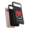 L.I.F.E.® "Love is for Everyone" Heart Phone Case (Black)