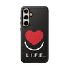 L.I.F.E.® "Love is for Everyone" Heart Phone Case (Black)