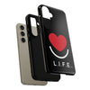 L.I.F.E.® "Love is for Everyone" Heart Phone Case (Black)