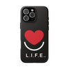 L.I.F.E.® "Love is for Everyone" Heart Phone Case (Black)