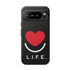 L.I.F.E.® "Love is for Everyone" Heart Phone Case (Black)