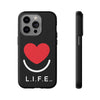 L.I.F.E.® "Love is for Everyone" Heart Phone Case (Black)