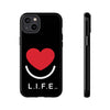 L.I.F.E.® "Love is for Everyone" Heart Phone Case (Black)