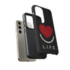 L.I.F.E.® "Love is for Everyone" Heart Phone Case (Black)
