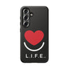 L.I.F.E.® "Love is for Everyone" Heart Phone Case (Black)