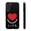 L.I.F.E.® "Love is for Everyone" Heart Phone Case (Black)