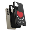 L.I.F.E.® "Love is for Everyone" Heart Phone Case (Black)