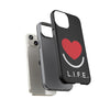 L.I.F.E.® "Love is for Everyone" Heart Phone Case (Black)