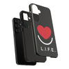 L.I.F.E.® "Love is for Everyone" Heart Phone Case (Black)