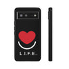 L.I.F.E.® "Love is for Everyone" Heart Phone Case (Black)