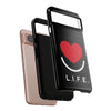 L.I.F.E.® "Love is for Everyone" Heart Phone Case (Black)