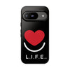 L.I.F.E.® "Love is for Everyone" Heart Phone Case (Black)