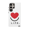 L.I.F.E.® "Love is for Everyone" Heart Phone Case (White)