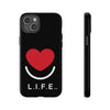 L.I.F.E.® "Love is for Everyone" Heart Phone Case (Black)