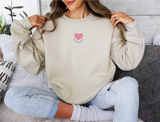 L.I.F.E. "Love is for Everyone" Women's Graphic Color Pop Crewneck Sweatshirt