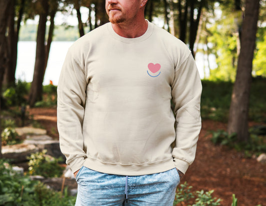 L.I.F.E. "Love is for Everyone" Color Pop Men's Graphic Crewneck Sweatshirt