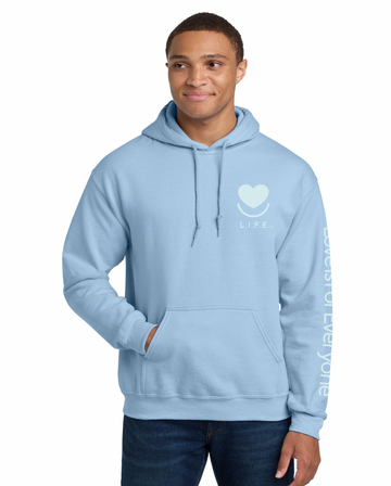 Men's/Unisex L.I.F.E.® "Love is for Everyone" Soft Focus Tonal Hoodie Sweatshirt