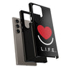 L.I.F.E.® "Love is for Everyone" Heart Phone Case (Black)