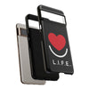 L.I.F.E.® "Love is for Everyone" Heart Phone Case (Black)