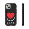 L.I.F.E.® "Love is for Everyone" Heart Phone Case (Black)