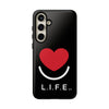 L.I.F.E.® "Love is for Everyone" Heart Phone Case (Black)
