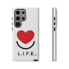 L.I.F.E.® "Love is for Everyone" Heart Phone Case (White)