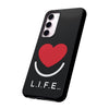 L.I.F.E.® "Love is for Everyone" Heart Phone Case (Black)