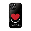 L.I.F.E.® "Love is for Everyone" Heart Phone Case (Black)