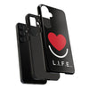 L.I.F.E.® "Love is for Everyone" Heart Phone Case (Black)