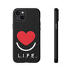 L.I.F.E.® "Love is for Everyone" Heart Phone Case (Black)