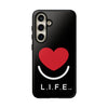 L.I.F.E.® "Love is for Everyone" Heart Phone Case (Black)