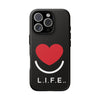 L.I.F.E.® "Love is for Everyone" Heart Phone Case (Black)