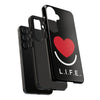L.I.F.E.® "Love is for Everyone" Heart Phone Case (Black)