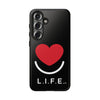 L.I.F.E.® "Love is for Everyone" Heart Phone Case (Black)