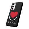 L.I.F.E.® "Love is for Everyone" Heart Phone Case (Black)
