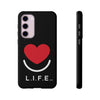 L.I.F.E.® "Love is for Everyone" Heart Phone Case (Black)