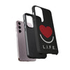 L.I.F.E.® "Love is for Everyone" Heart Phone Case (Black)