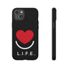 L.I.F.E.® "Love is for Everyone" Heart Phone Case (Black)