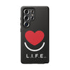 L.I.F.E.® "Love is for Everyone" Heart Phone Case (Black)