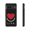L.I.F.E.® "Love is for Everyone" Heart Phone Case (Black)
