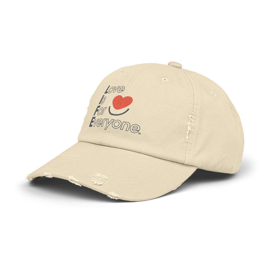 Angled view of stone L.I.F.E. Colorful Expressions dad hat highlighting curved visor and unstructured crown.