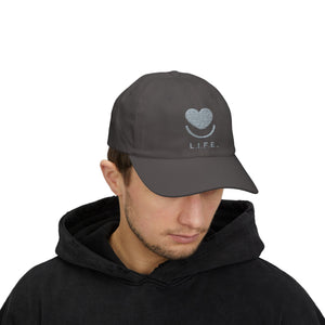 L.I.F.E. Love is for Everyone Embroidered Classic Tonal Dad Hat Dark Grey